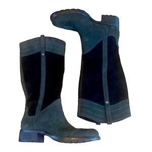 Timberland Chas St Black Leather & Suede Knee High Riding Boots Size 6.5